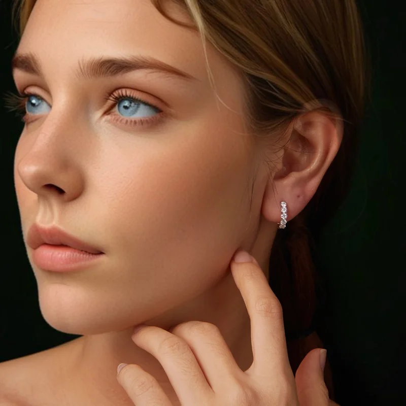 (imagem para) Brincos Sparkling Estilo PANDORA (um certificado) - MSE069 - Visualizar 8