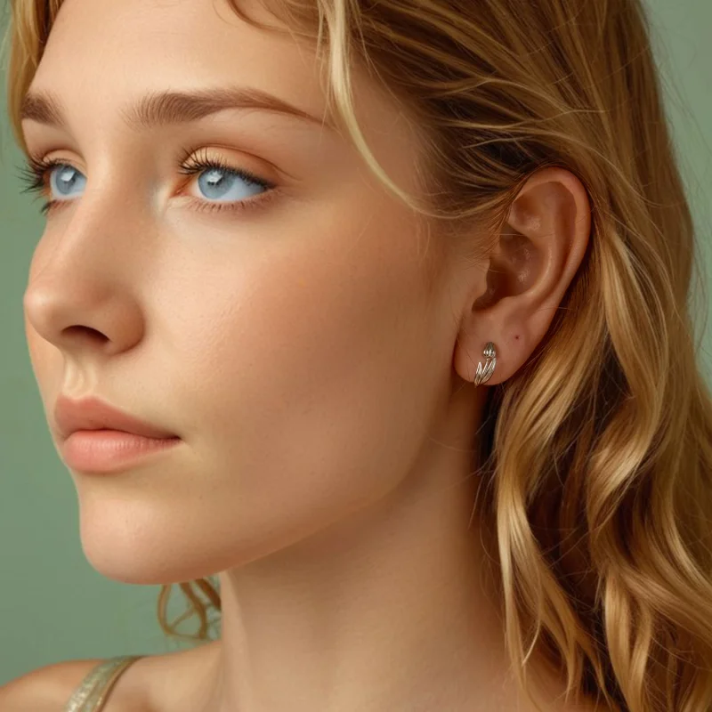 (imagem para) Brincos Tulipa Estilo PANDORA - BSE1085 - Visualizar 7