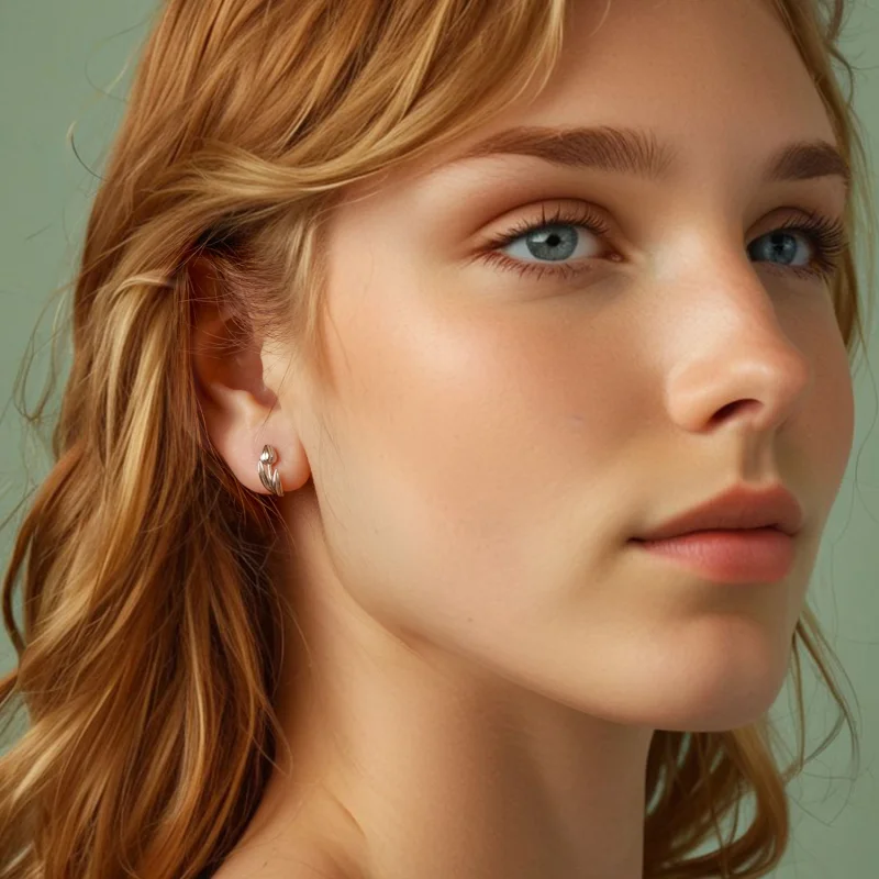 (imagem para) Brincos Tulipa Estilo PANDORA - BSE1085 - Visualizar 8