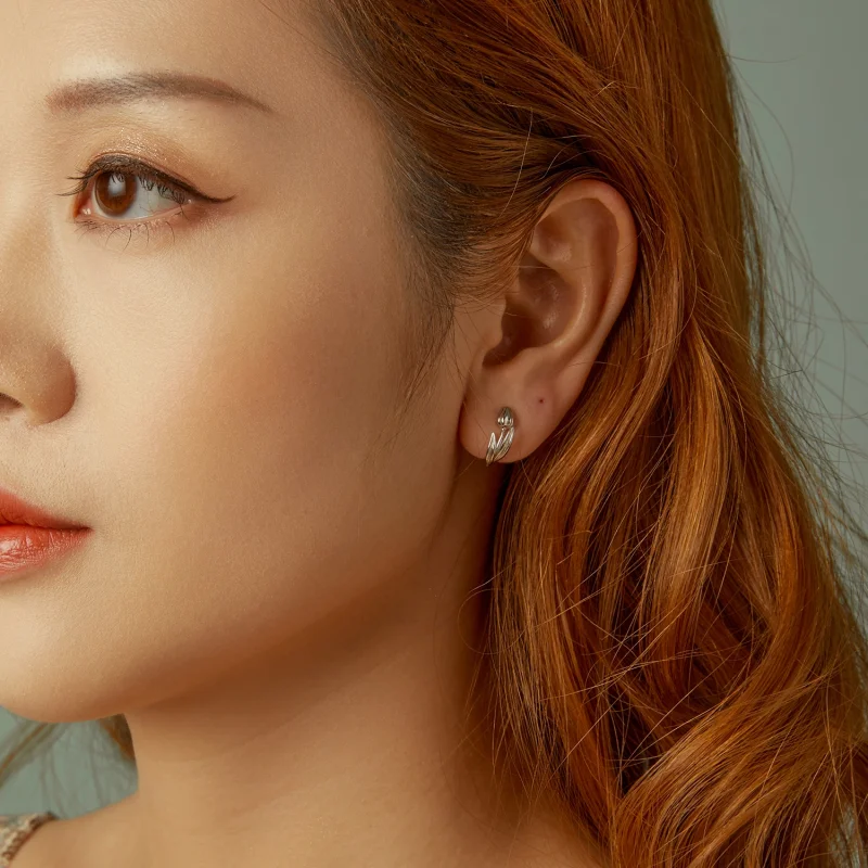 (imagem para) Brincos Tulipa Estilo PANDORA - BSE1085 - Visualizar 9