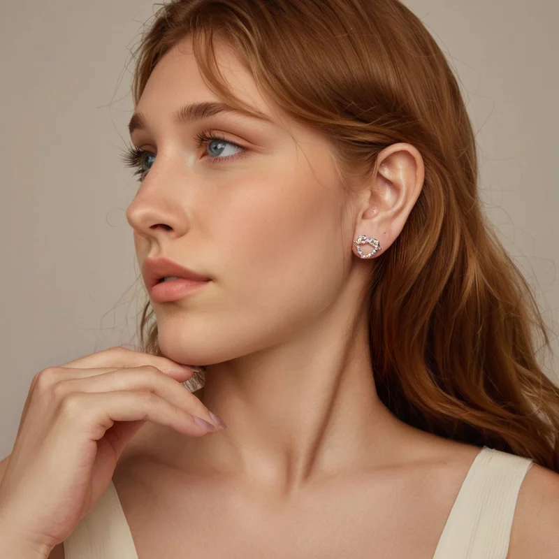 (imagem para) Brincos Twist Coração PANDORA Style - SCE1776 - Visualizar 7