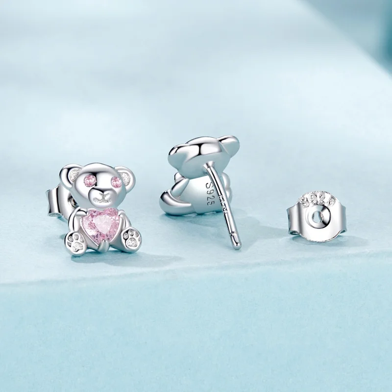 (imagem para) Brincos Urso do Amor PANDORA Style - SCE1774 - Visualizar 2