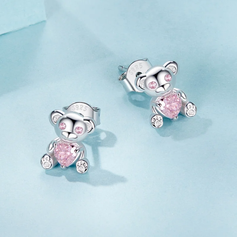 (imagem para) Brincos Urso do Amor PANDORA Style - SCE1774 - Visualizar 3