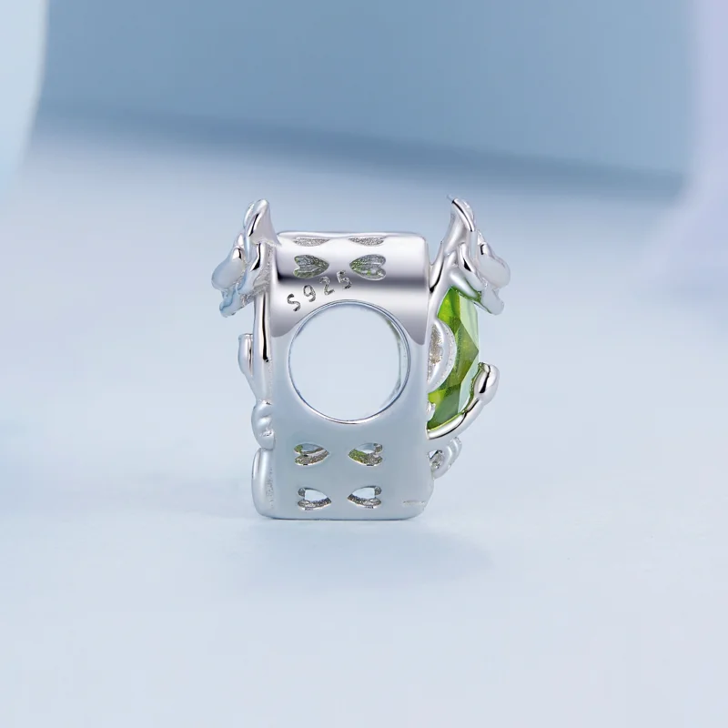 (imagem para) Charm coração com pedra do mês de agosto estilo PANDORA - BSC660-8 - Visualizar 3