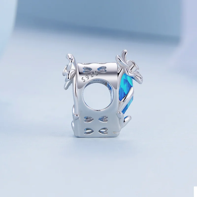 (imagem para) Charm coração com pedra do mês de março PANDORA Style - BSC660-3 - Visualizar 3