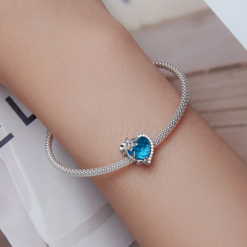 (imagem para) Charm coração com pedra do mês de março PANDORA Style - BSC660-3 - Visualizar 6