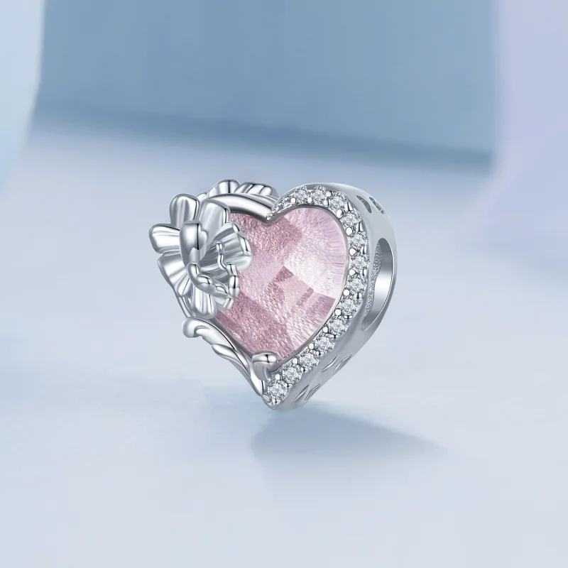 (imagem para) Charm coração com pedra do mês de outubro PANDORA Style - BSC660-10 - Visualizar 2
