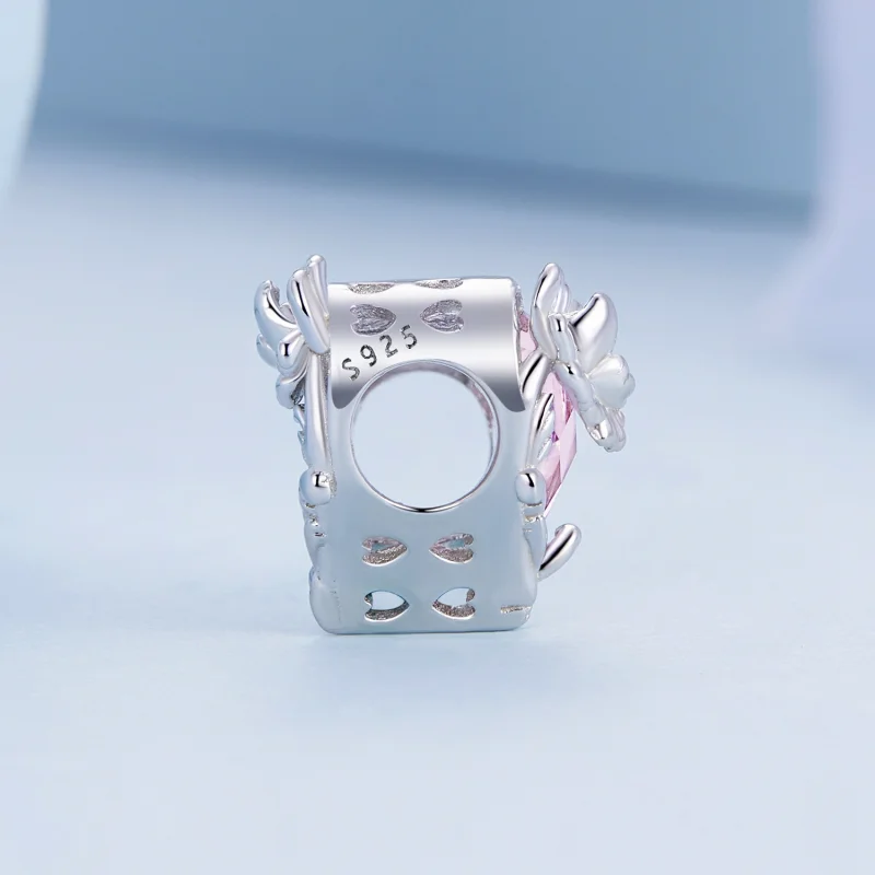 (imagem para) Charm coração com pedra do mês de outubro PANDORA Style - BSC660-10 - Visualizar 3