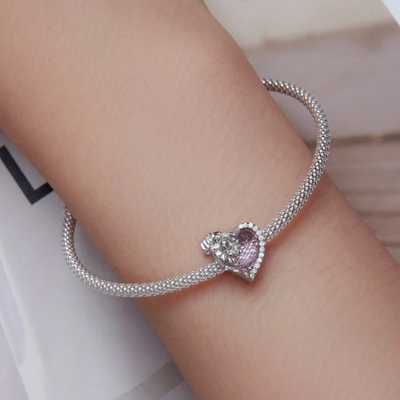 (imagem para) Charm coração com pedra do mês de outubro PANDORA Style - BSC660-10 - Visualizar 6