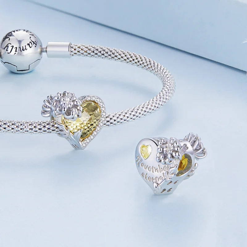 (imagem para) Charm coração de pedra do mês de novembro PANDORA Style - BSC660-11 - Visualizar 5