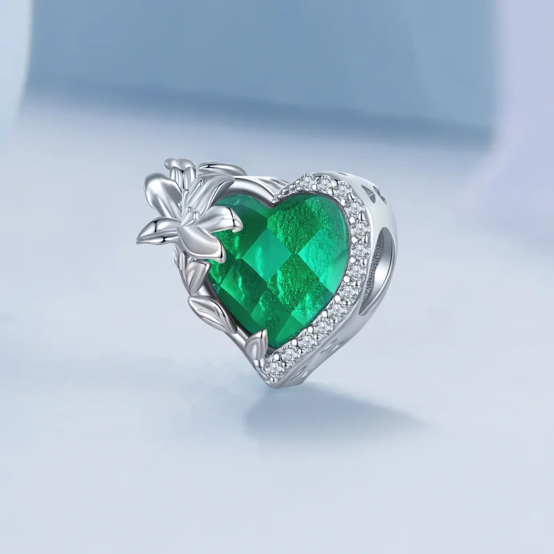 (imagem para) Charm coração de pedra do nascimento de maio PANDORA Style - BSC660-5 - Visualizar 2