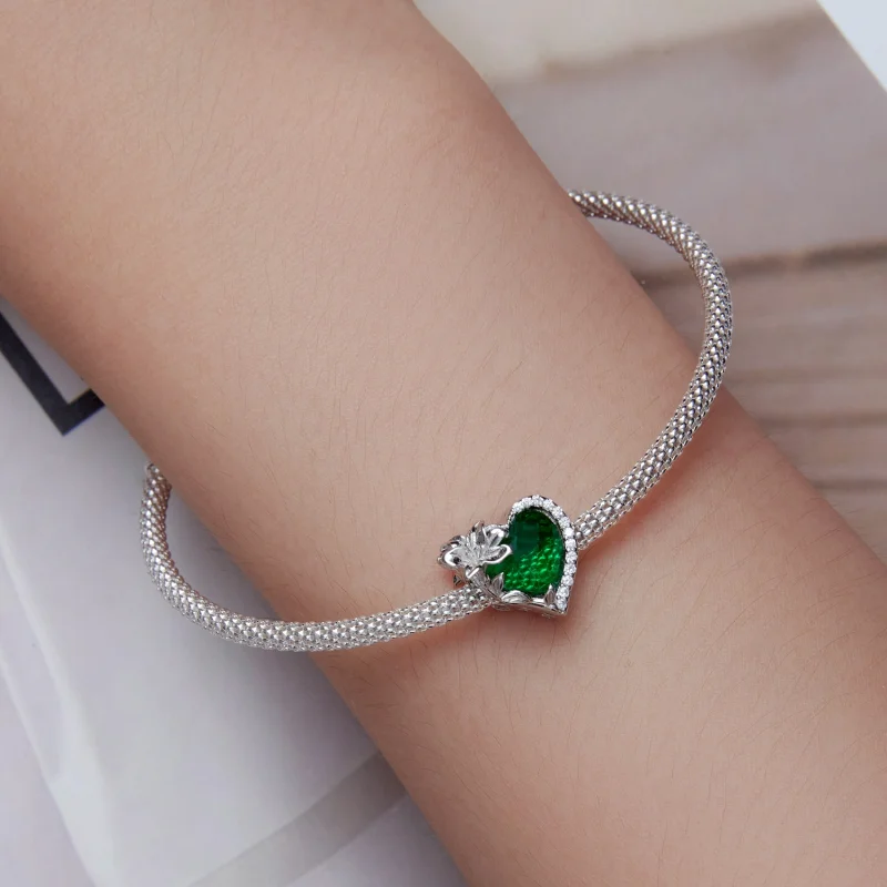 (imagem para) Charm coração de pedra do nascimento de maio PANDORA Style - BSC660-5 - Visualizar 6