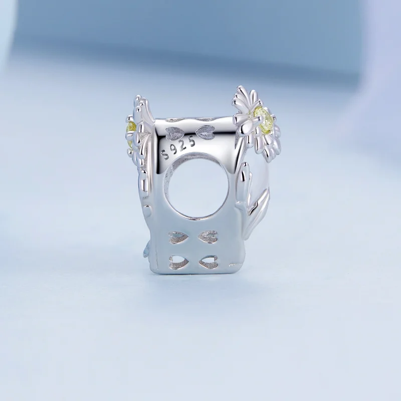 (imagem para) Charm coração de pedra natalícia de abril estilo PANDORA - BSC660-4 - Visualizar 3