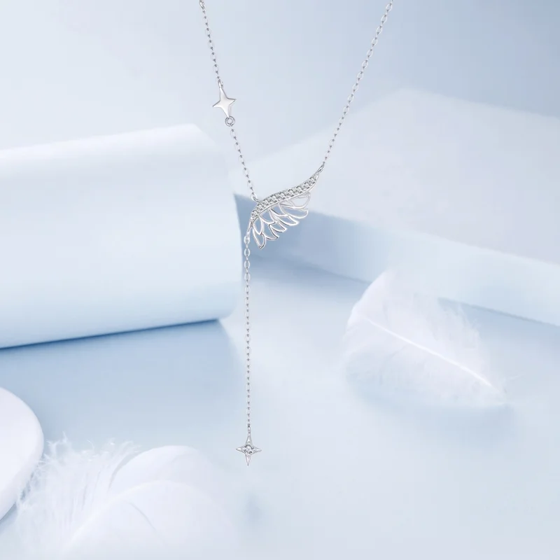 (imagem para) Colar Asas Estilo PANDORA - BSN395 - Visualizar 3