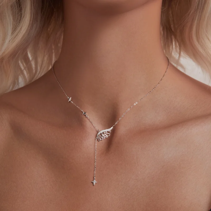 (imagem para) Colar Asas Estilo PANDORA - BSN395 - Visualizar 5