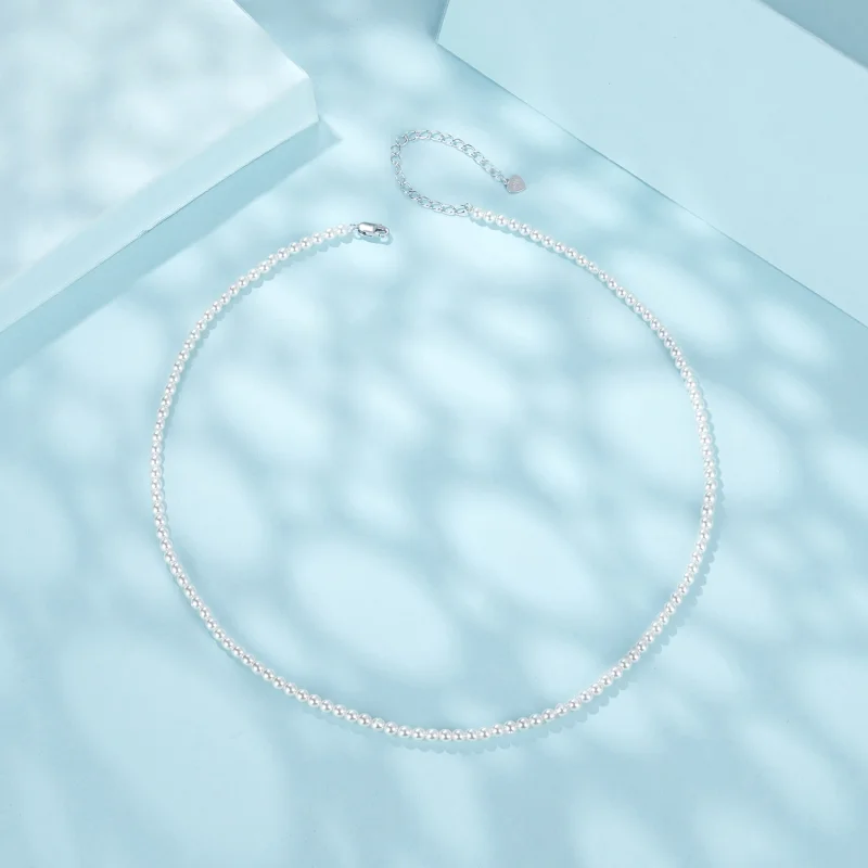 (imagem para) Colar de Pérola Branca Australiana Estilo PANDORA - SCN526 - Visualizar 3