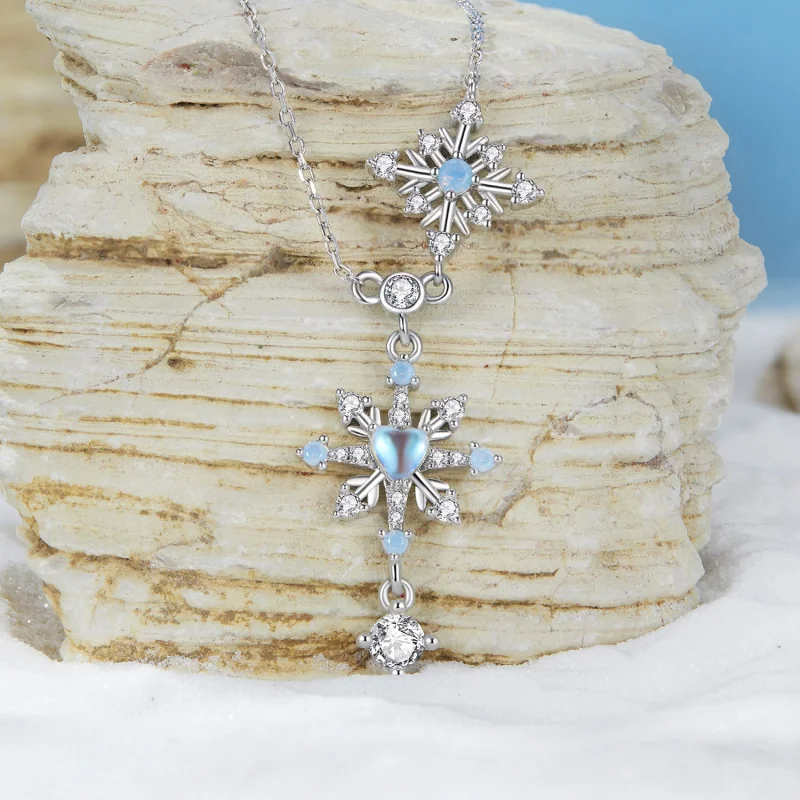 (imagem para) Colar Floco de Neve Estilo PANDORA - BSN364 - Visualizar 3