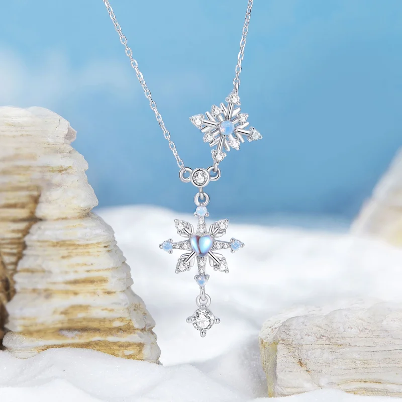 (imagem para) Colar Floco de Neve Estilo PANDORA - BSN364 - Visualizar 4