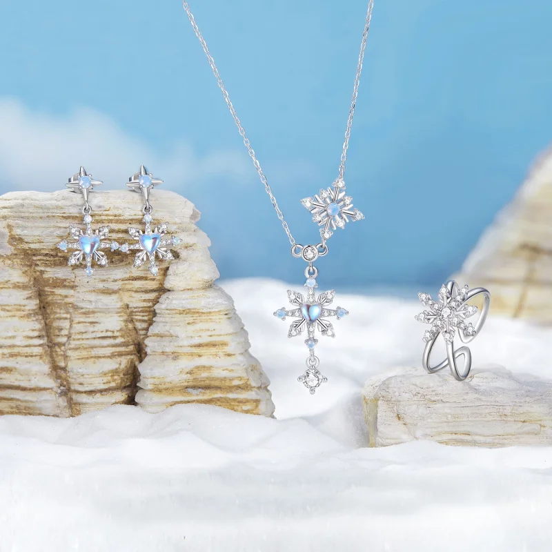 (imagem para) Colar Floco de Neve Estilo PANDORA - BSN364 - Visualizar 9