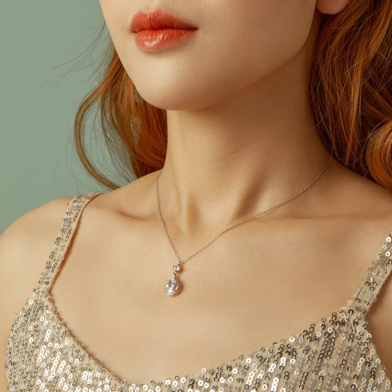 (imagem para) Colar Gota Estilo PANDORA - BSN402 - Visualizar 8