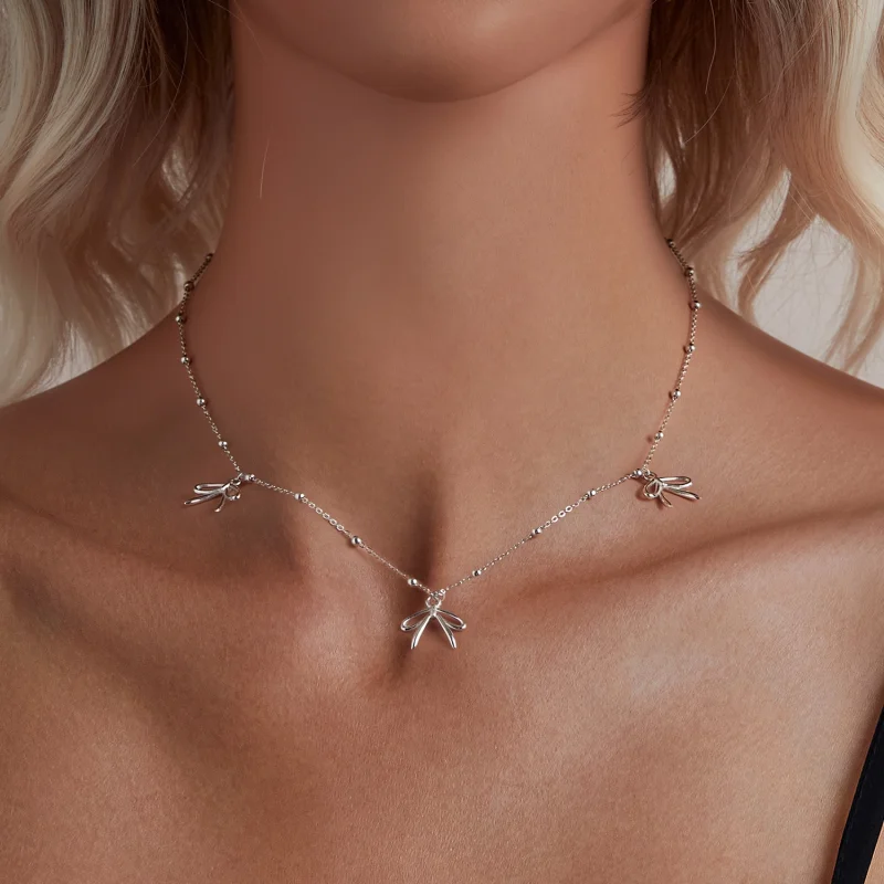 (imagem para) Colar Laço Estilo PANDORA - SCN529 - Visualizar 5