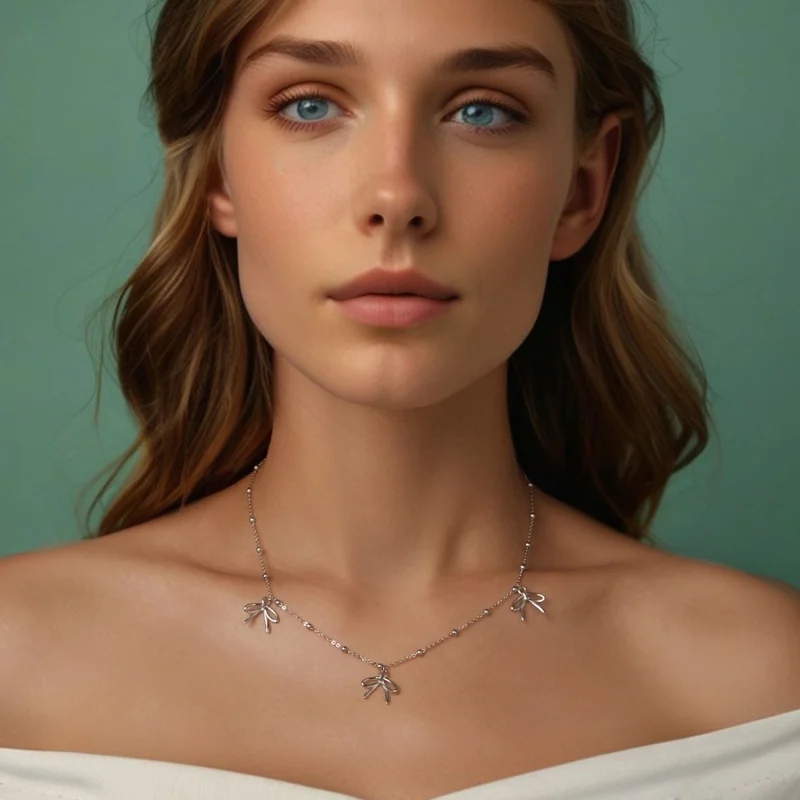 (imagem para) Colar Laço Estilo PANDORA - SCN529 - Visualizar 6