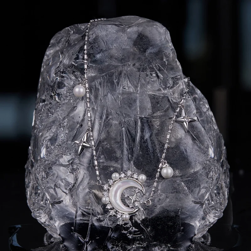 (imagem para) Colar Lua Crescente Estilo PANDORA - YIN115 - Visualizar 2