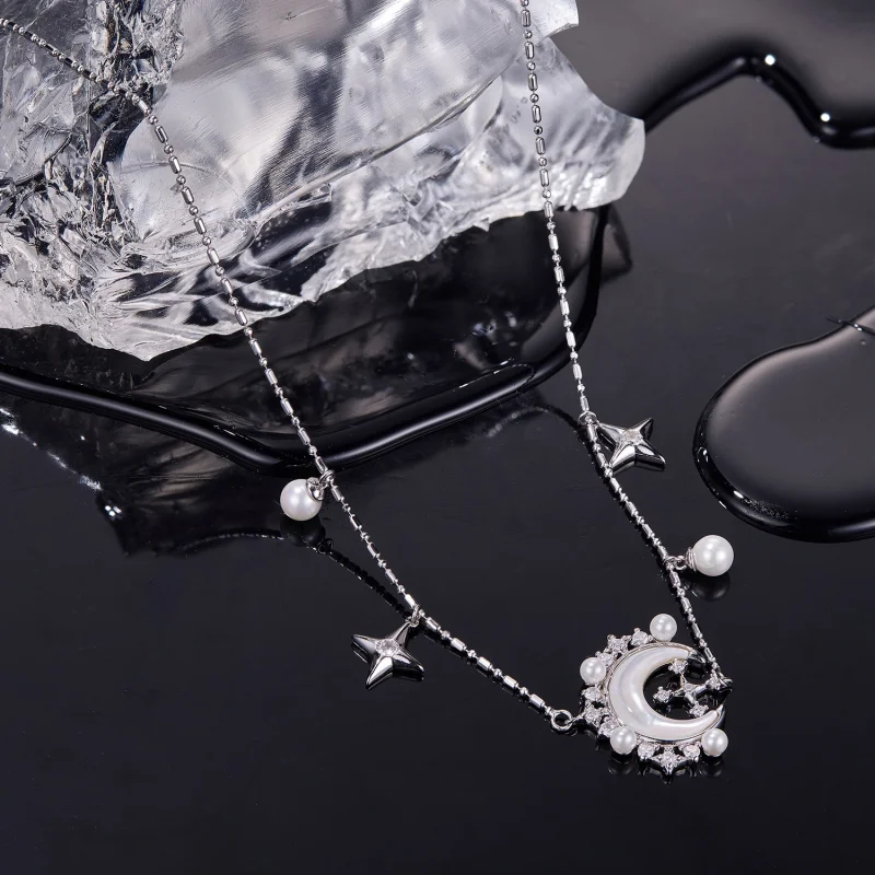 (imagem para) Colar Lua Crescente Estilo PANDORA - YIN115 - Visualizar 3