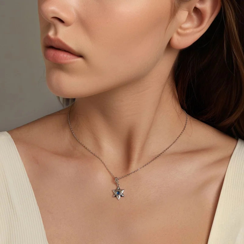 (imagem para) Colar Olho do Demônio com Estilo Starburst PANDORA - BSN397 - Visualizar 6