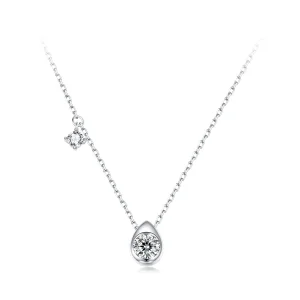 (imagem para) Colar PANDORA Style com pingente de gota de Moissanite 0.5ct (com um certificado) - MSN037