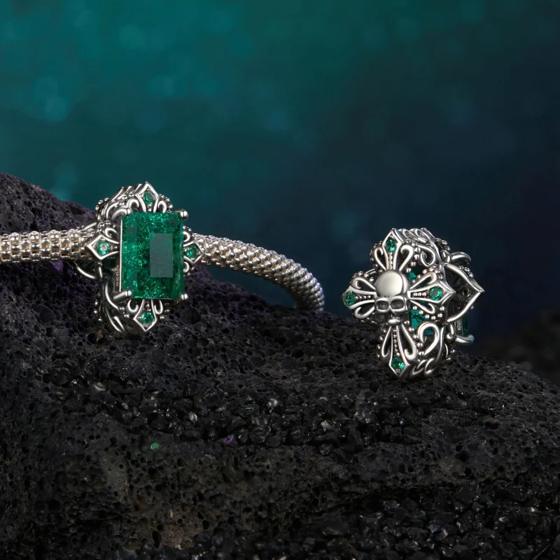 (imagem para) Contas de Caveira Cruzada Estilo PANDORA - BSC1063 - Visualizar 4