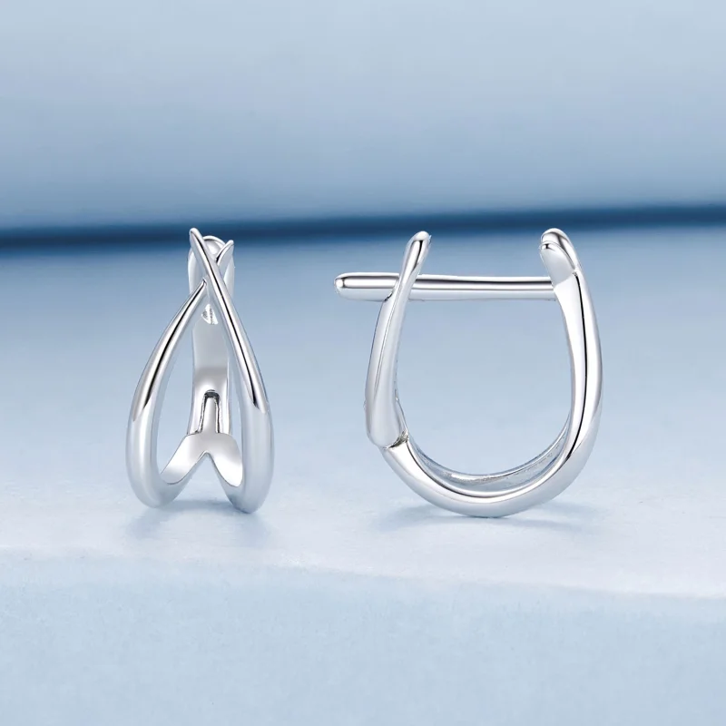 (imagem para) Fivela de Prata para Orelha Estilo PANDORA Esquisita - BSE1053 - Visualizar 2