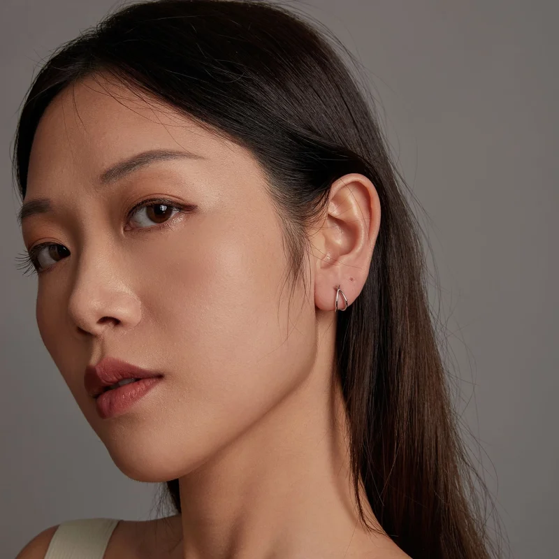 (imagem para) Fivela de Prata para Orelha Estilo PANDORA Esquisita - BSE1053 - Visualizar 10