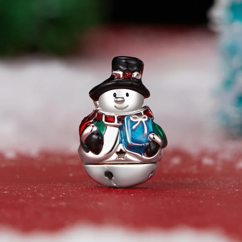 (imagem para) Miçangas de Boneco de Neve com Sino de Natal PANDORA Style - SCC2913 - Visualizar 2