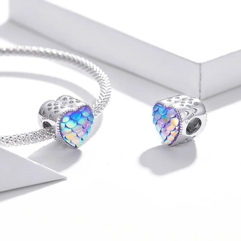 (imagem para) Miçangas de Escama de Coração Estilo PANDORA - BSC433 - Visualizar 3