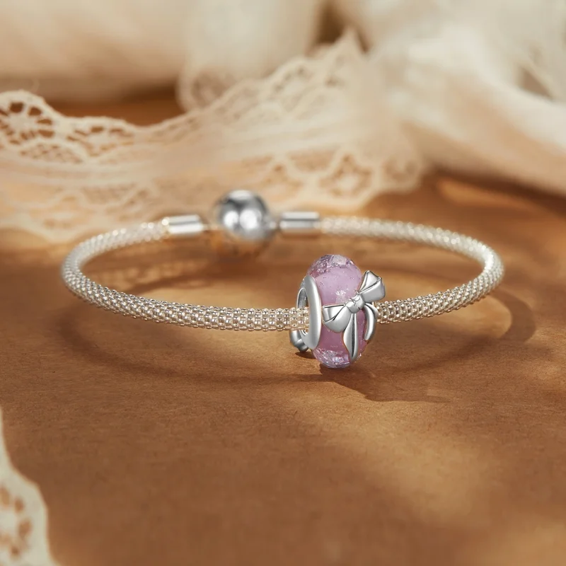 (imagem para) Miçangas de vidro com laço estilo PANDORA - BSC1057 - Visualizar 5