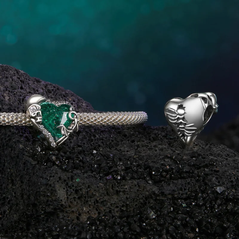 (imagem para) PANDORA Estilo Caveação Coração Miçangas - BSC1064 - Visualizar 4