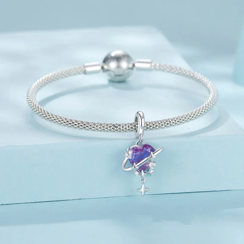 (imagem para) PANDORA Estilo Púrpura e rosa gradiente céu estrelado pingente - SCC2825 - Visualizar 3