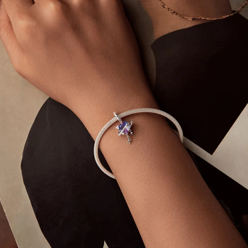 (imagem para) PANDORA Estilo Púrpura e rosa gradiente céu estrelado pingente - SCC2825 - Visualizar 5