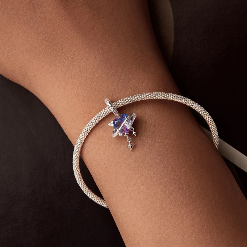 (imagem para) PANDORA Estilo Púrpura e rosa gradiente céu estrelado pingente - SCC2825 - Visualizar 6