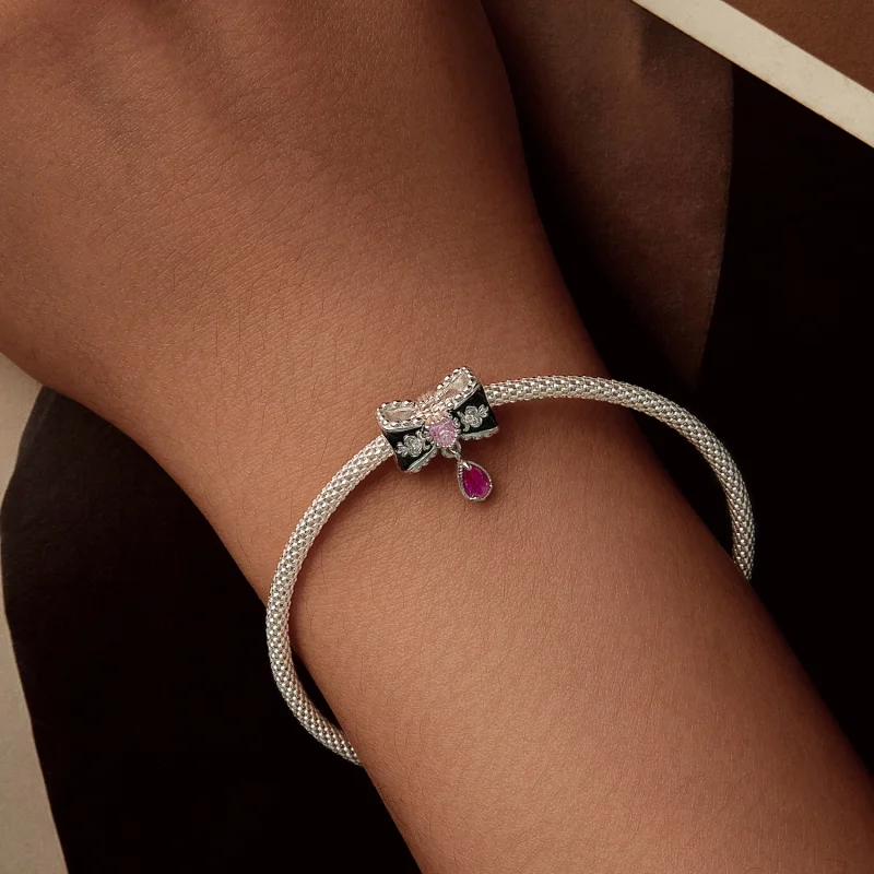 (imagem para) PANDORA Estilo Romântico Miçangas de Laço - BSC1055 - Visualizar 6