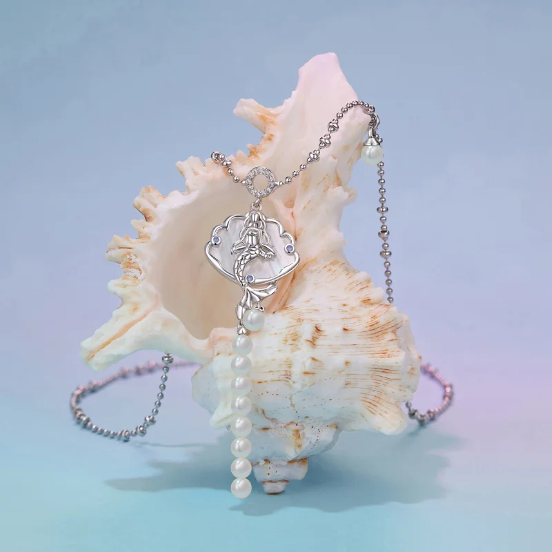 (imagem para) PANDORA Estilo Sereia Colar - YIN113 - Visualizar 2