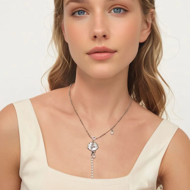 (imagem para) PANDORA Estilo Sereia Colar - YIN113 - Visualizar 6