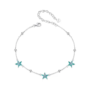 PANDORA Pulseira de Tornozelo Estrela-do-Mar Teal - SCT026 (imagem para) PANDORA Pulseira de Tornozelo Estrela-do-Mar Teal - SCT026