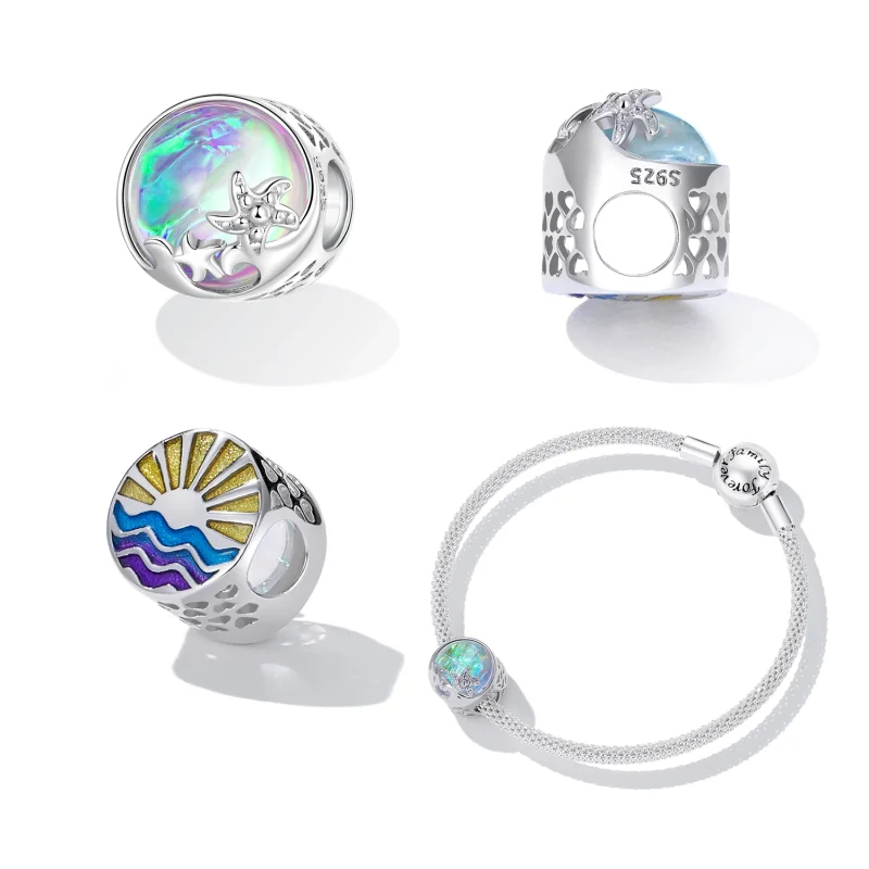 (imagem para) PANDORA Style Miçangas de Onda da Praia - BSC605 - Visualizar 2