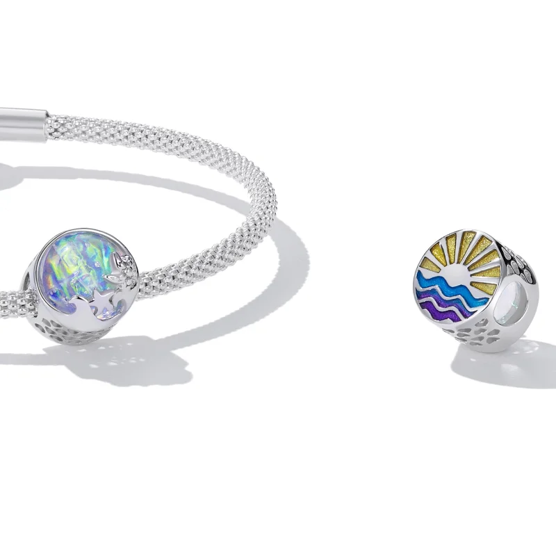 (imagem para) PANDORA Style Miçangas de Onda da Praia - BSC605 - Visualizar 4