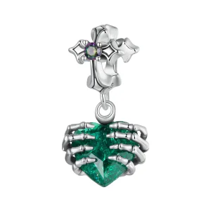 Pingente Caveira com Coração PANDORA Style - BSC1061 (imagem para) Pingente Caveira com Coração PANDORA Style - BSC1061