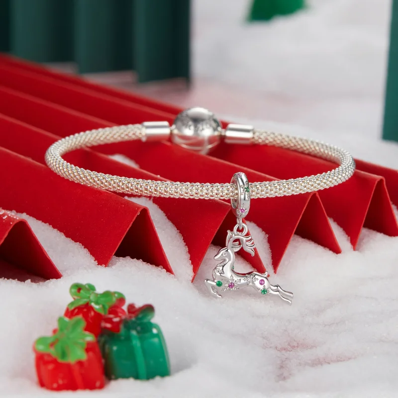 (imagem para) Pingente de Alce de Natal Estilo PANDORA - BSC1066 - Visualizar 3