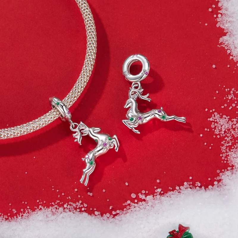 (imagem para) Pingente de Alce de Natal Estilo PANDORA - BSC1066 - Visualizar 4
