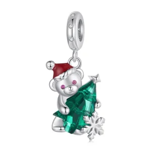 Pingente de Urso de Natal Estilo PANDORA - BSC1065 (imagem para) Pingente de Urso de Natal Estilo PANDORA - BSC1065